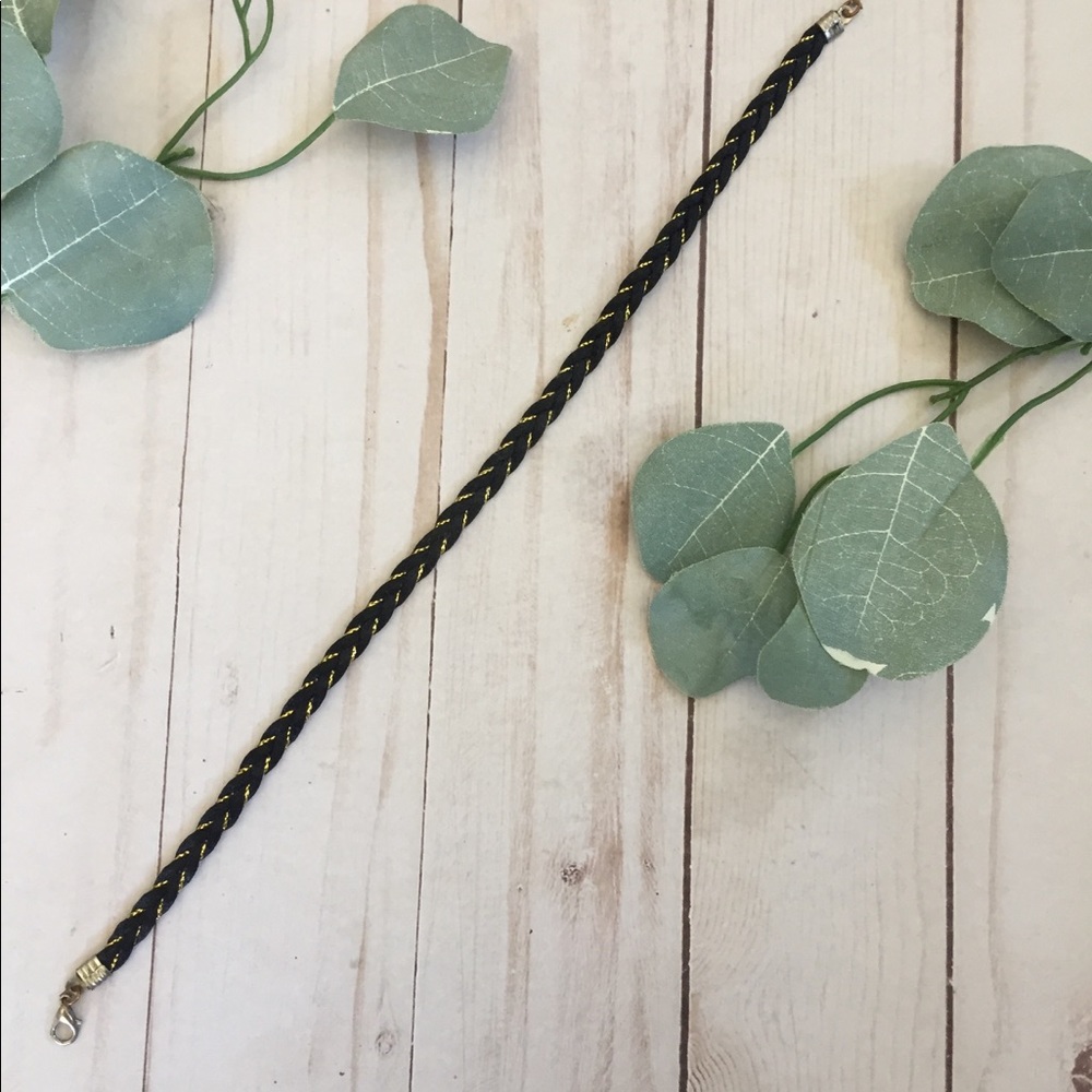 Black and silver choker